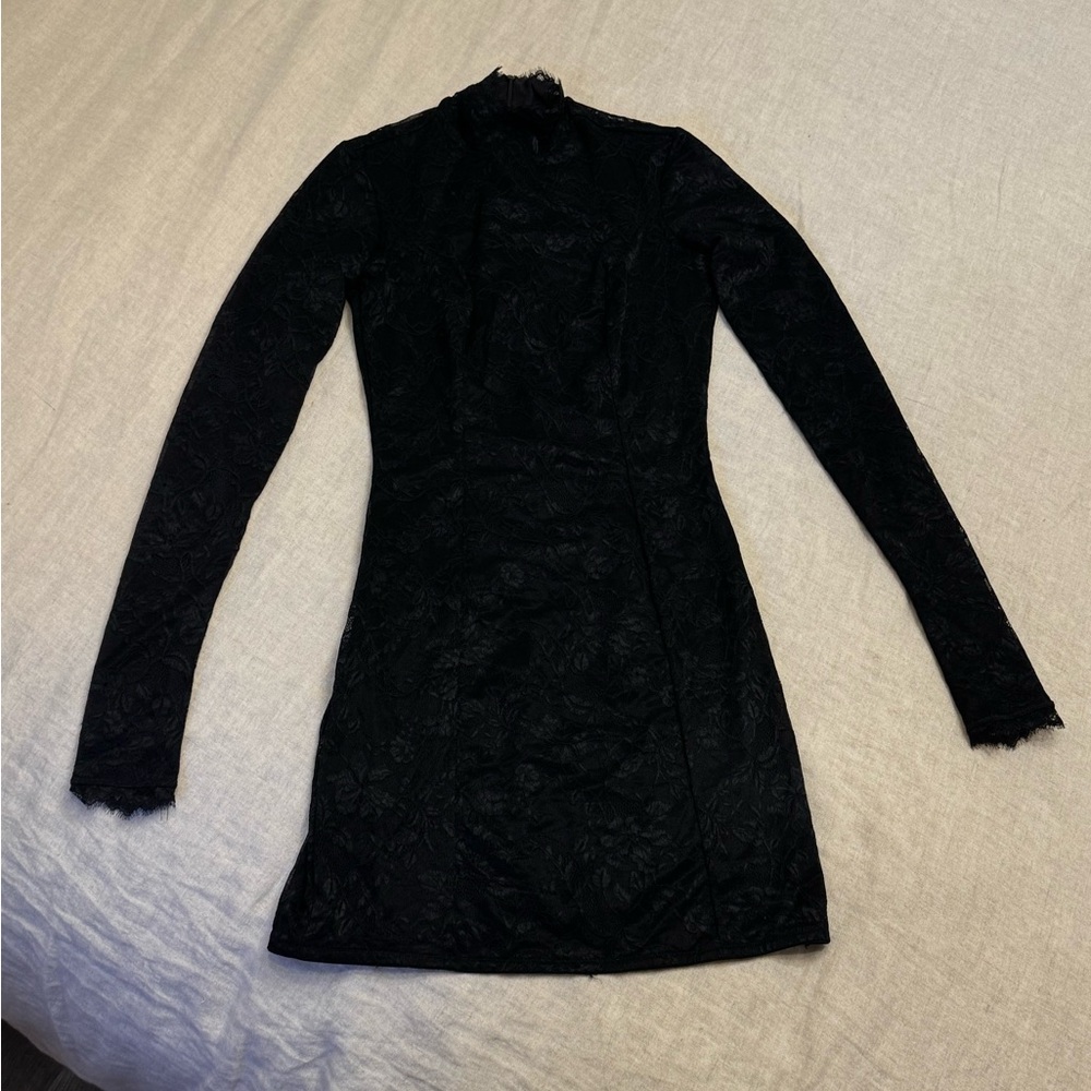 Skims Black Lace Dress